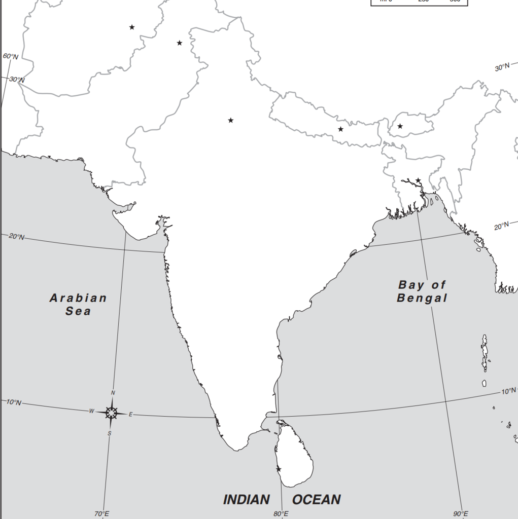blank map of india
