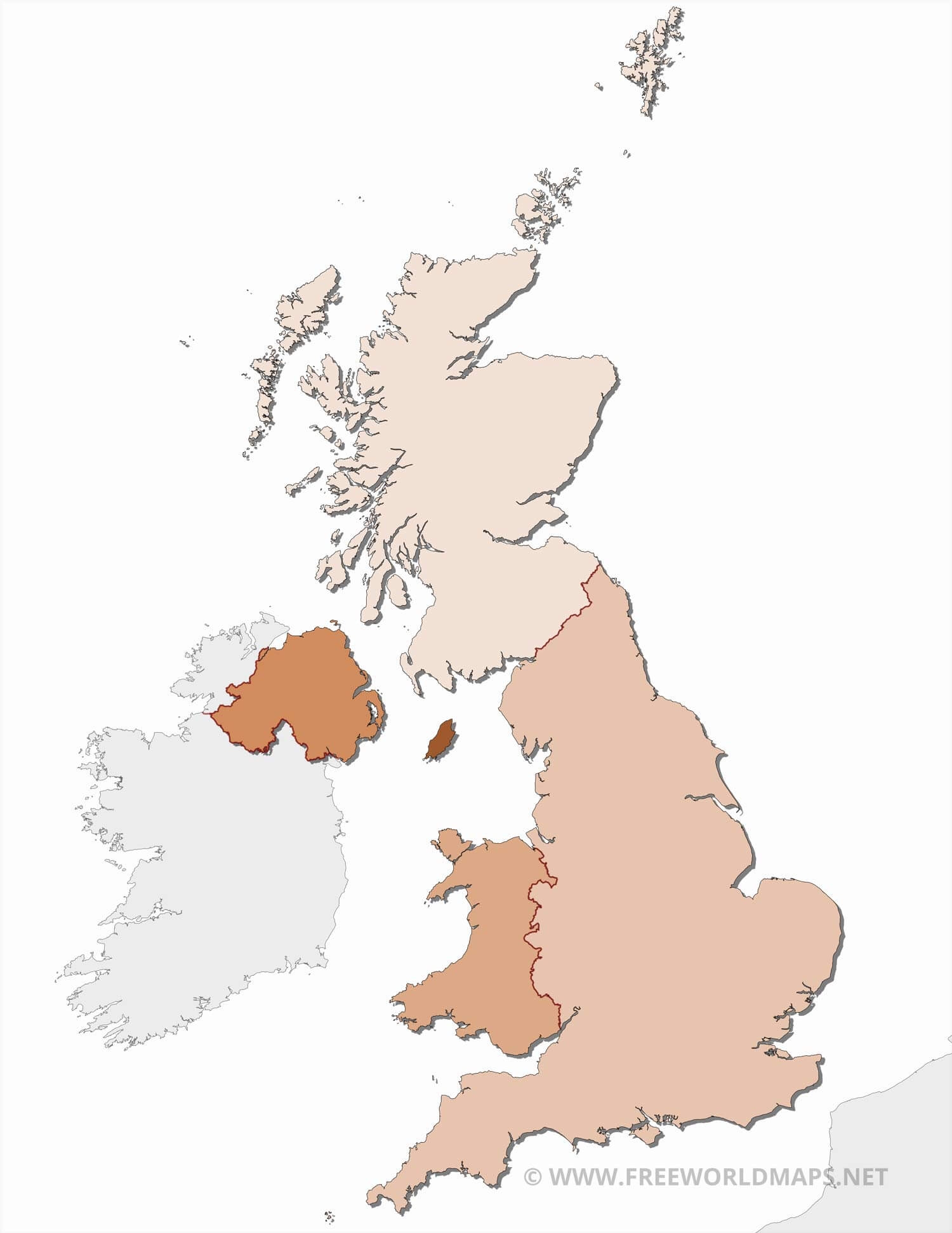 britain blank map