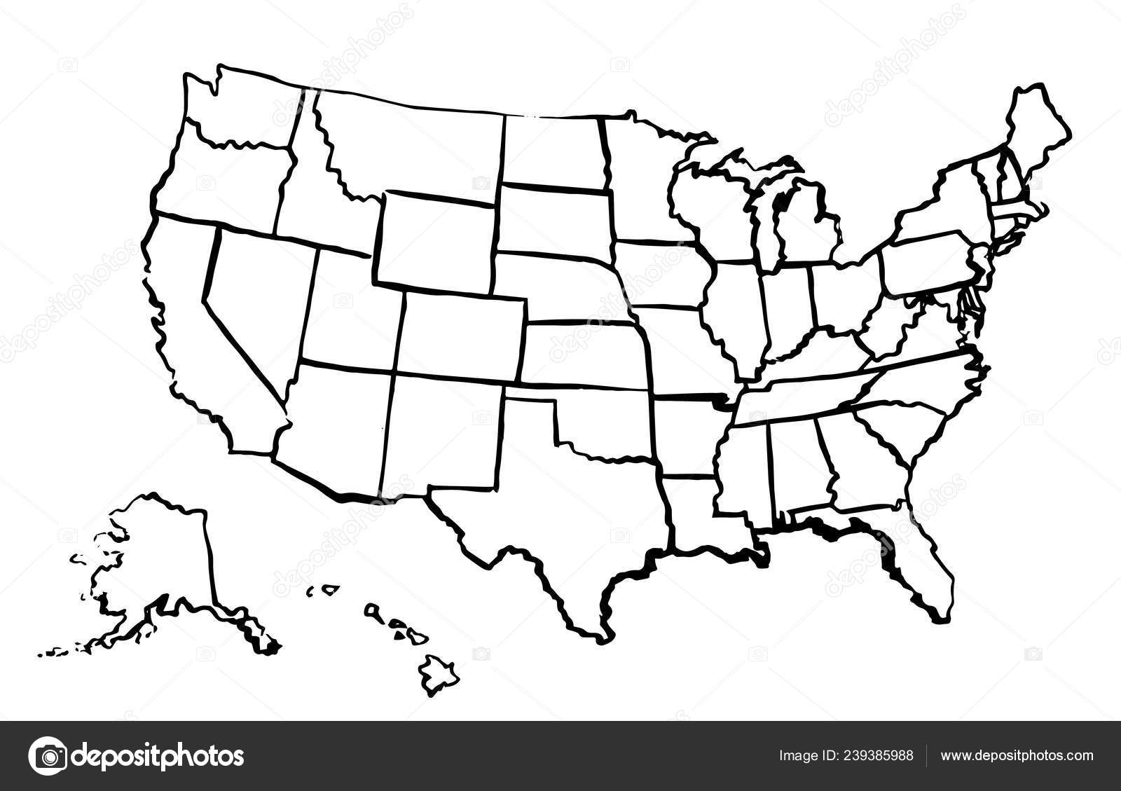 united states map drawing