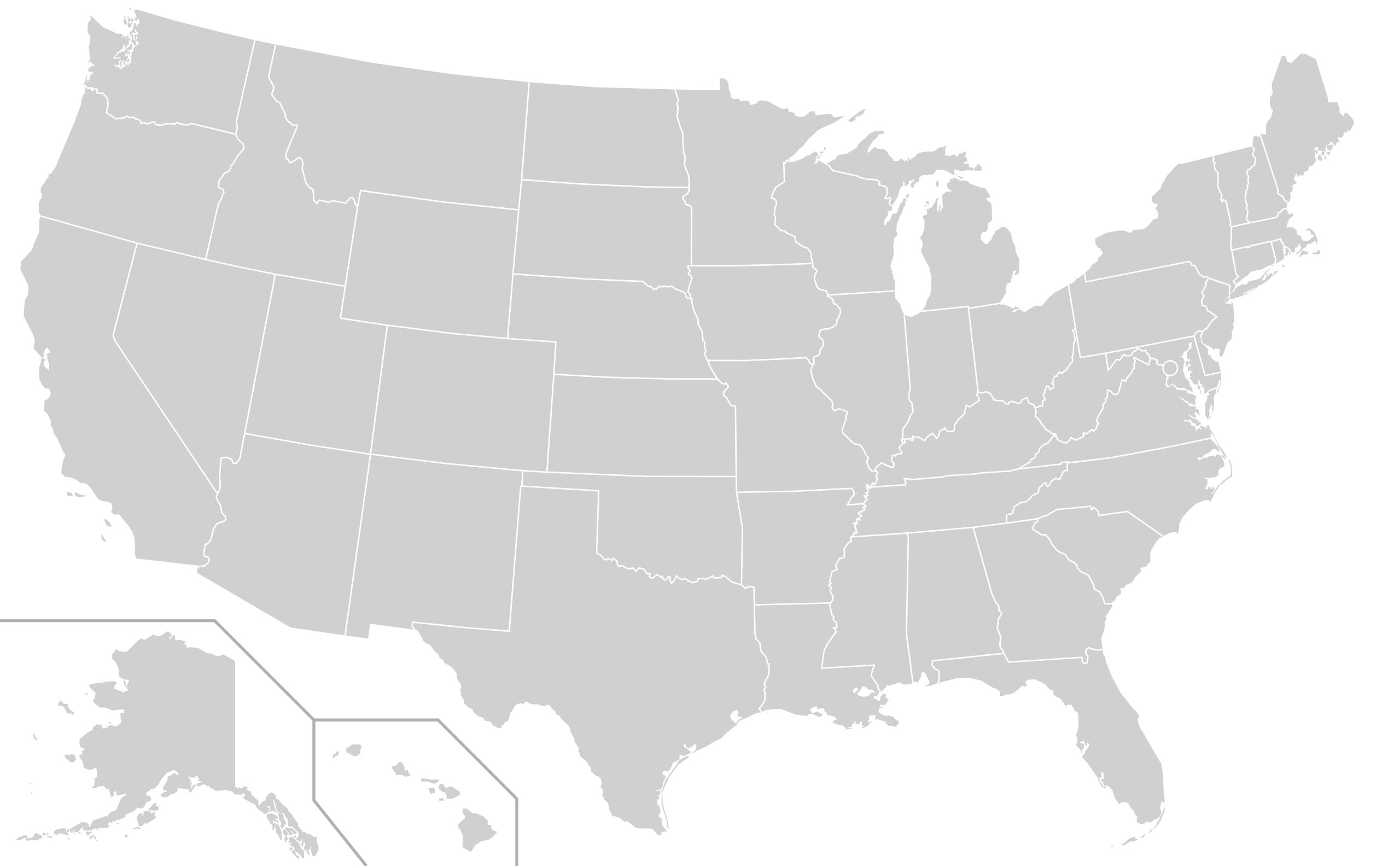 map of us blank