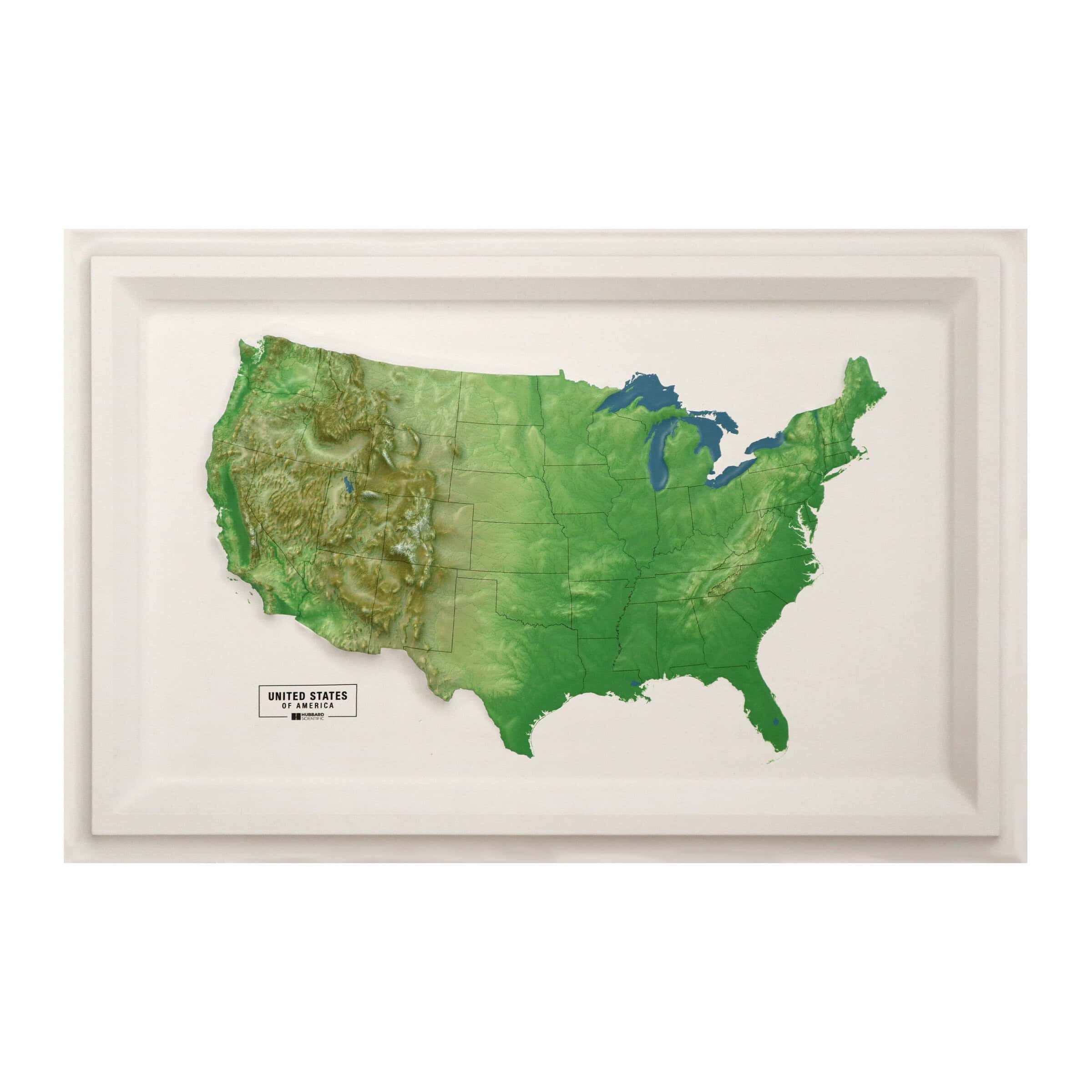 United States Classic Mini Raised Relief The Map Shop