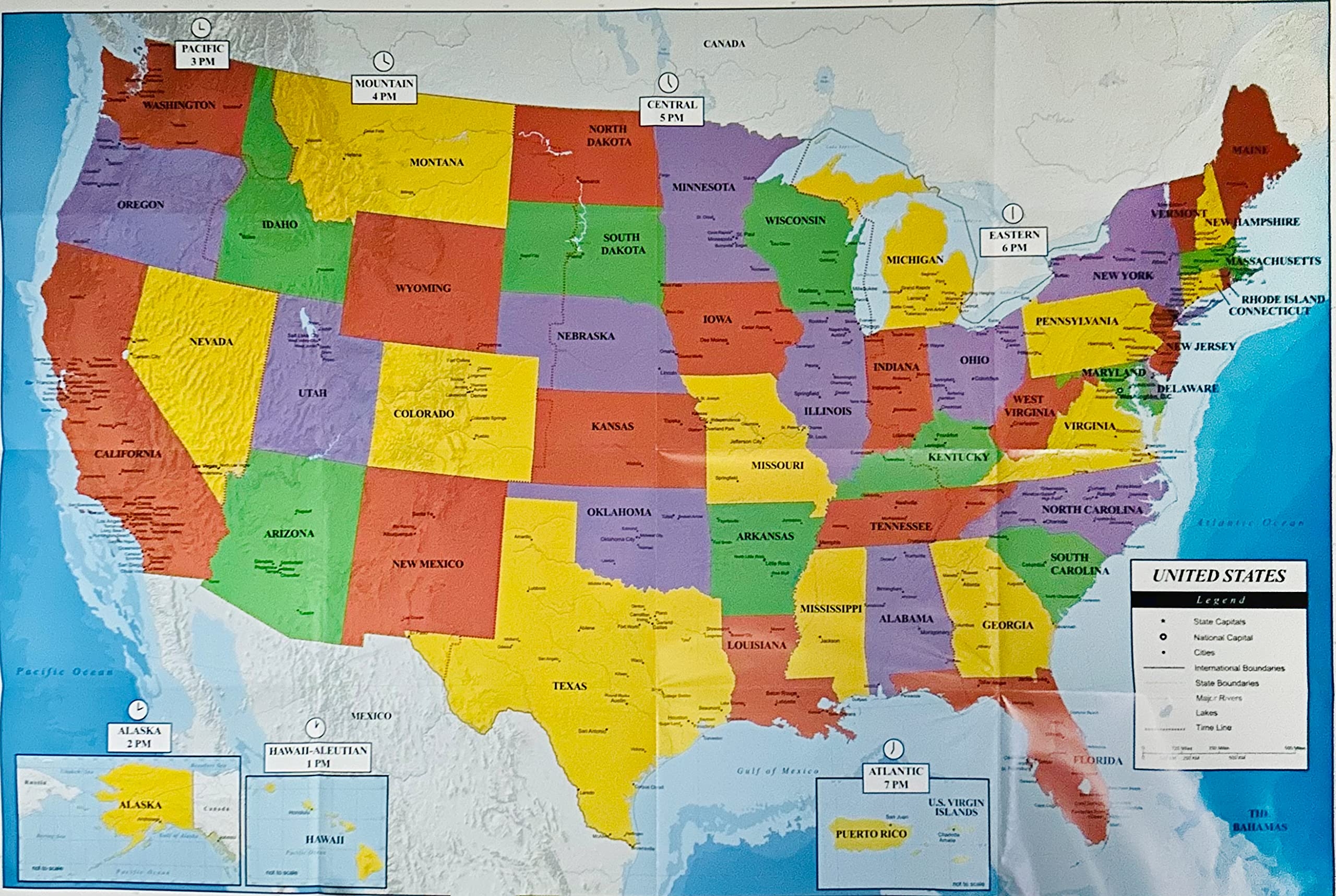 map of the united states and its capitals