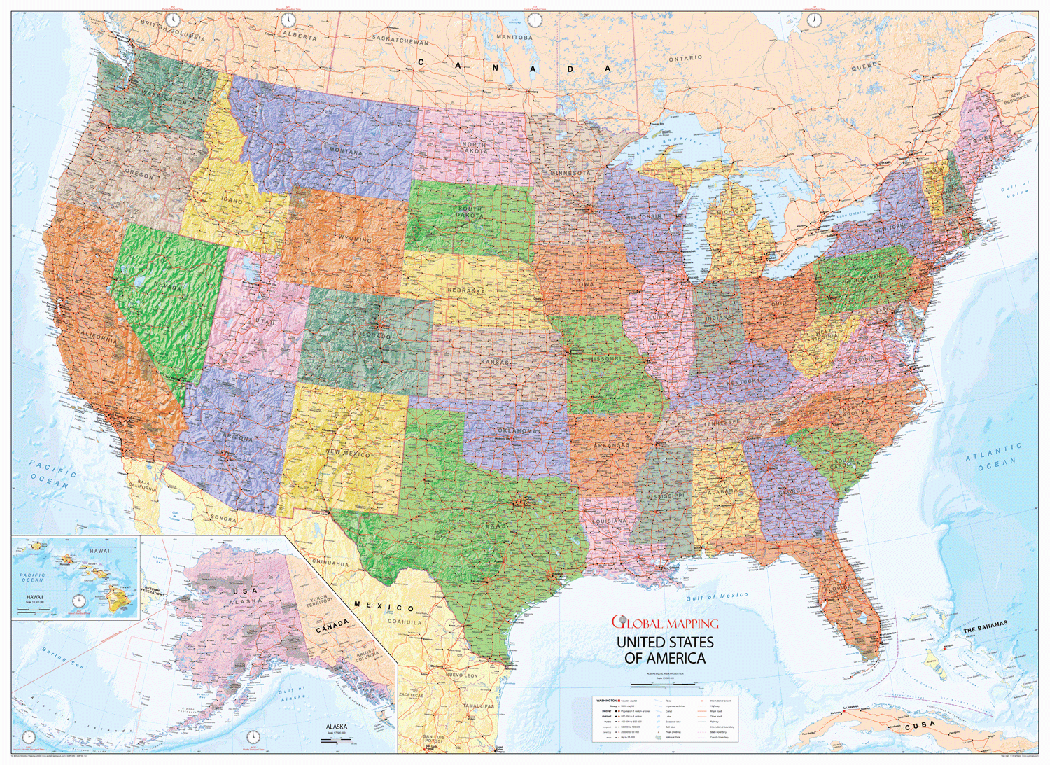 united states of america map pdf