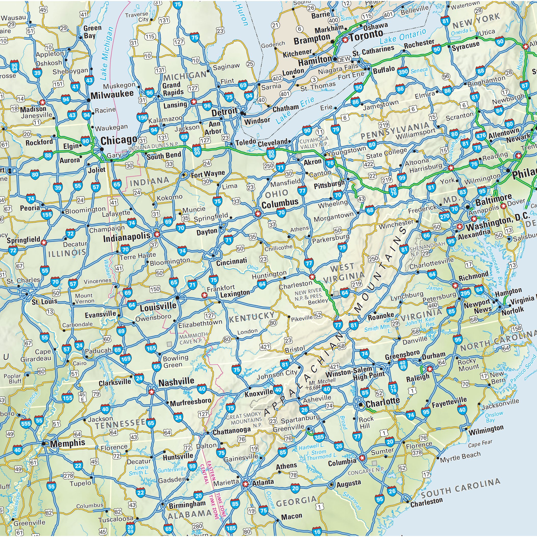 US American Highways Wall Map Globe Turner