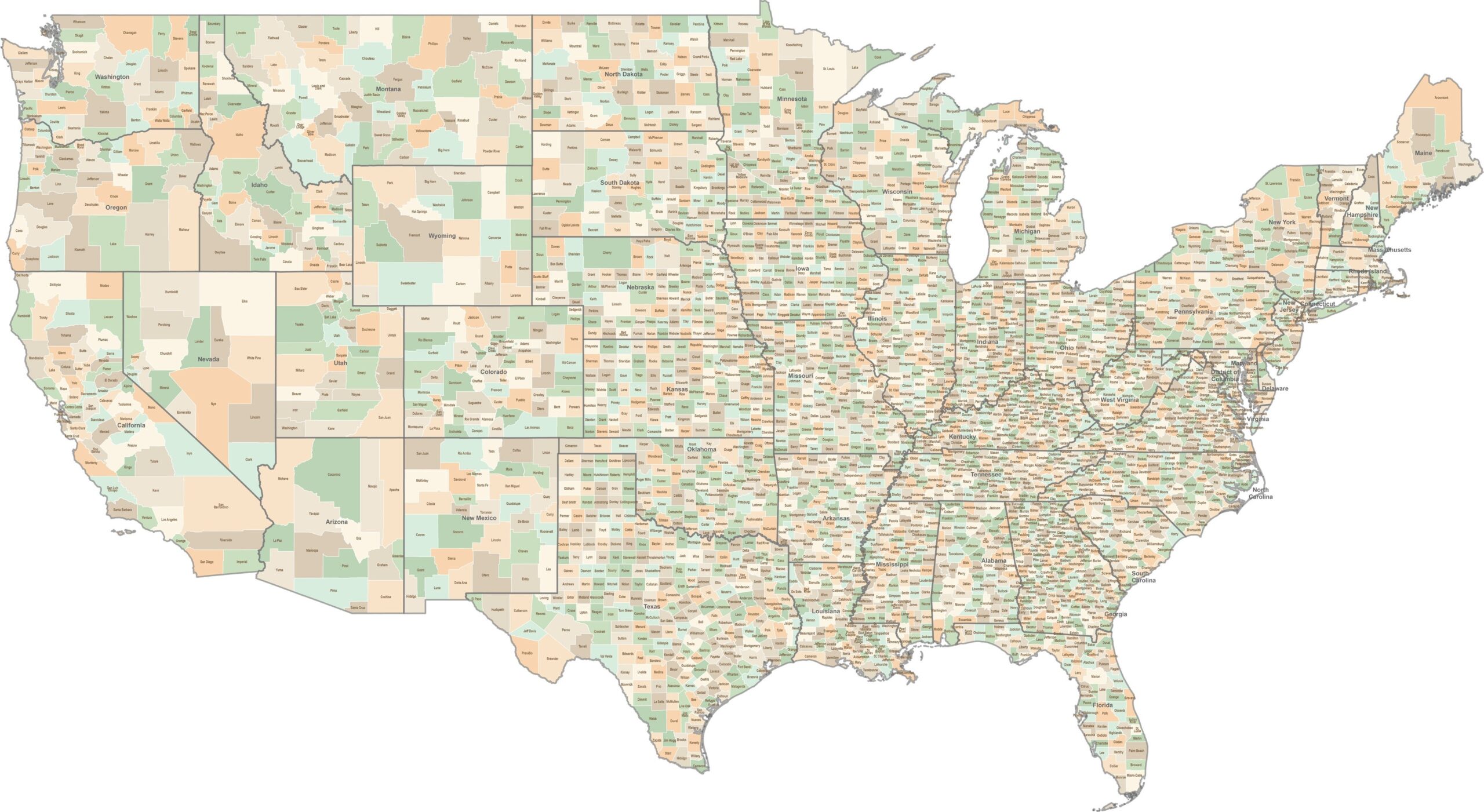 US County Map US County Maps