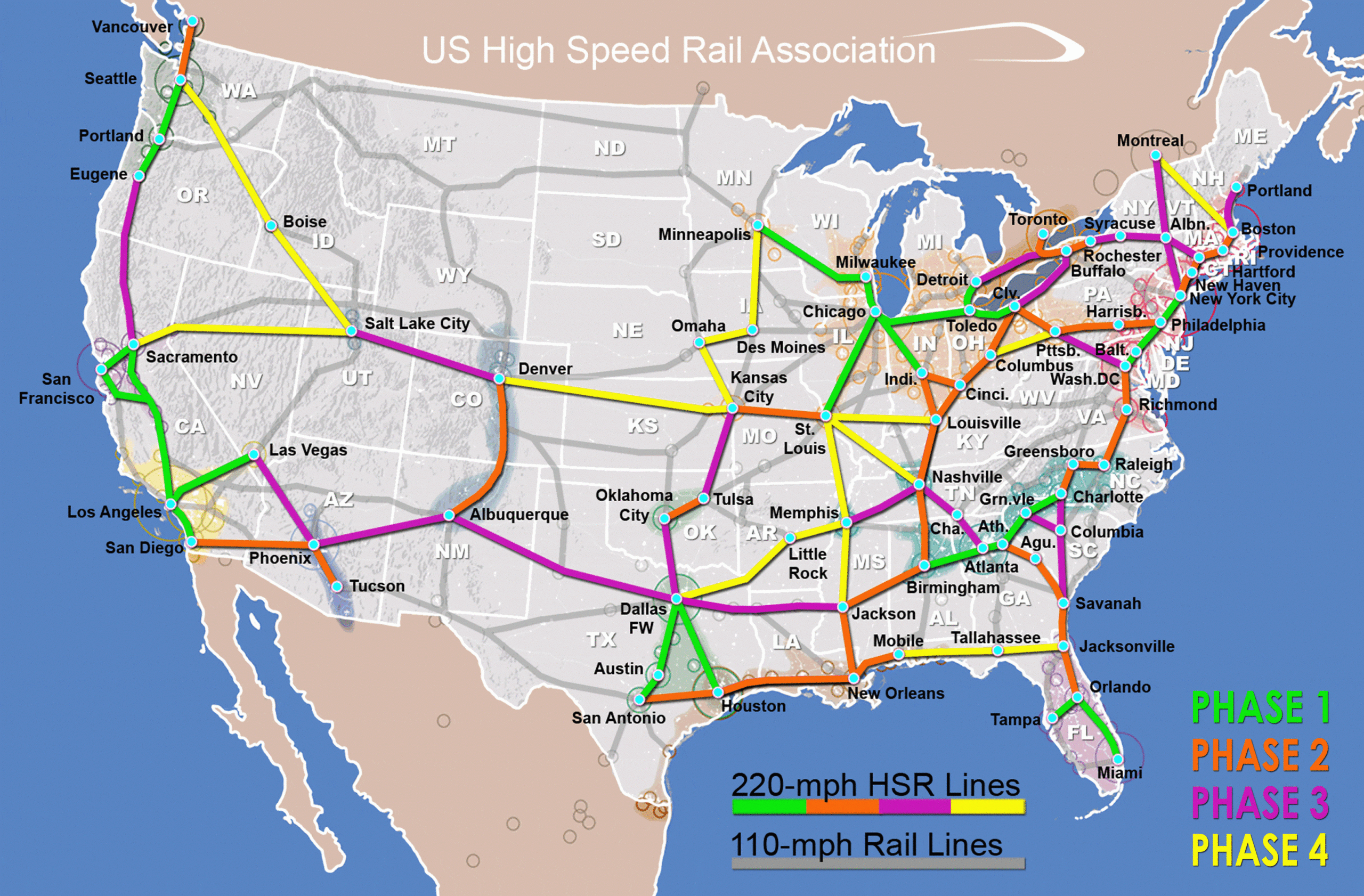 US High Speed Rail Map Shows Proposed Routes Newsweek