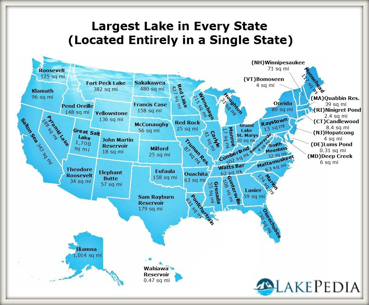 US Lakes Map Lakes In USA Map Northern America Americas 