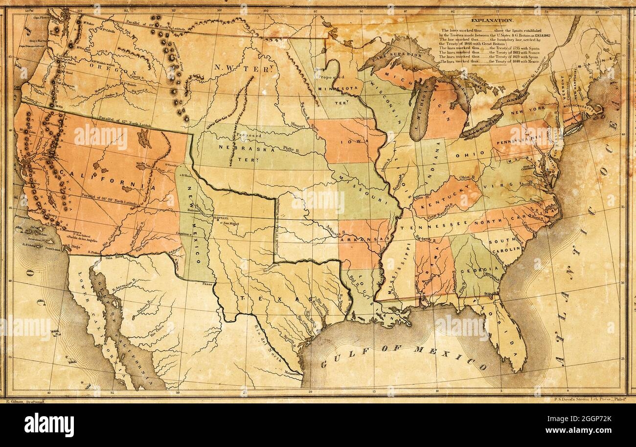 1848 united states map