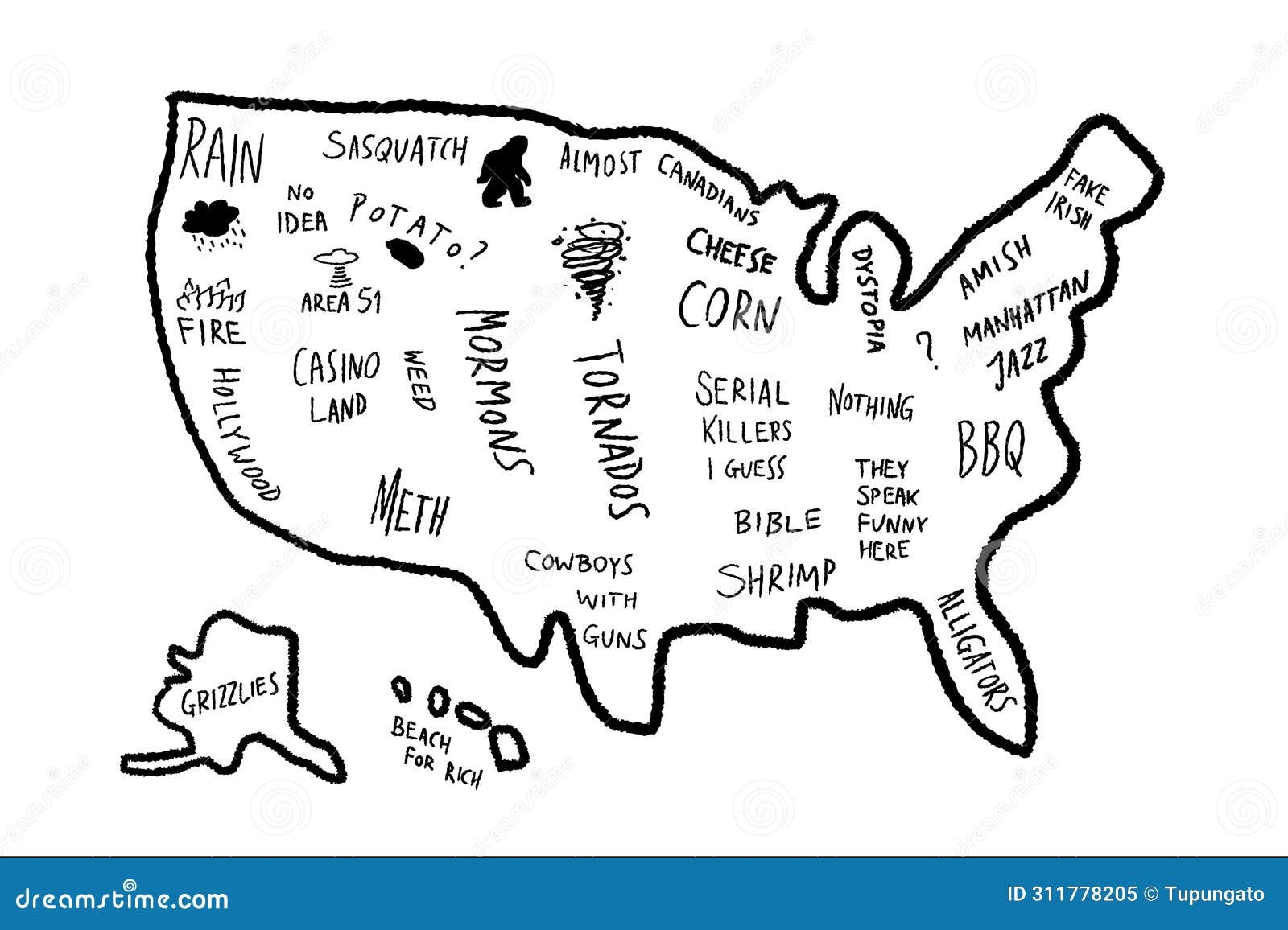Us Map Funny Stock Illustrations 26 Us Map Funny Stock Illustrations Vectors Clipart Dreamstime