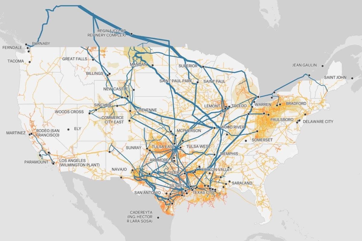 US Oil And Gas Pipelines By Doug Greenfield US Oil And Gas Pipelines By Doug Greenfield