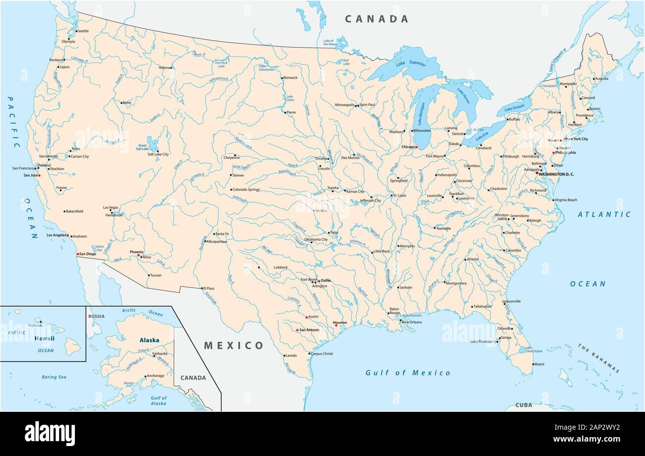 united states river map