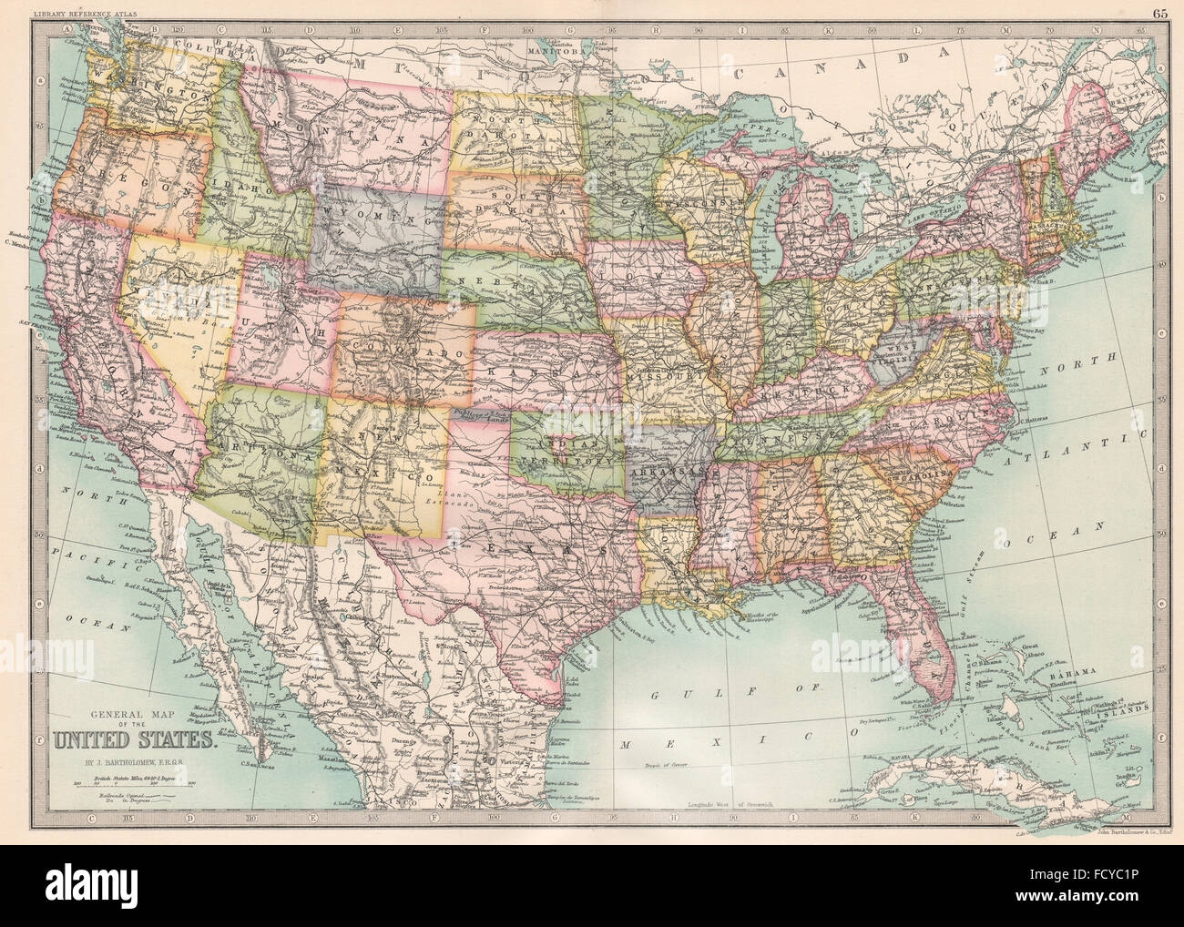 united states map 1890