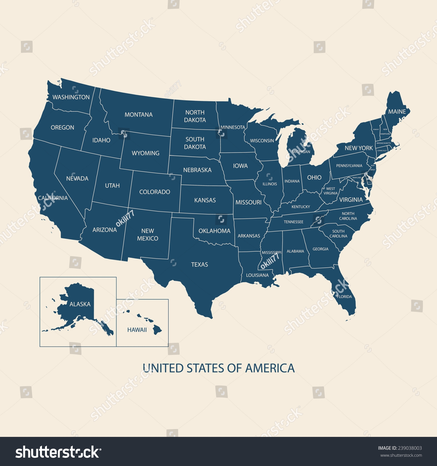 flat united states map
