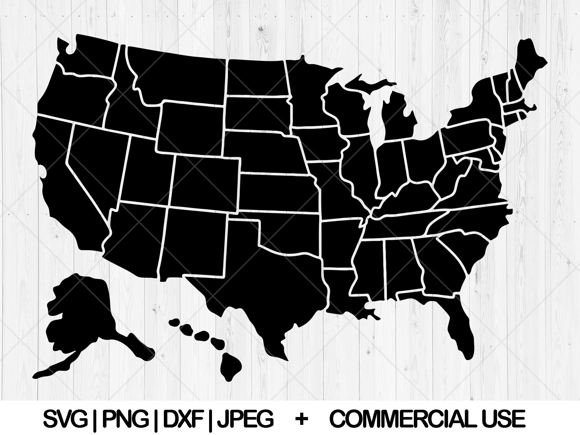 USA Map Svg Bundle 50 States Of America Svg Dxf Png Jpg America Map Svg Travel Map Svg United States Map Svg Instant Download Etsy