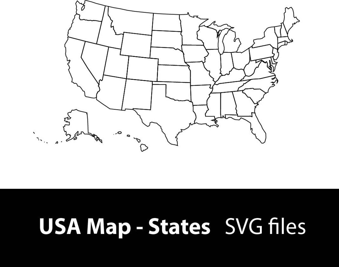 USA Map SVG Etsy