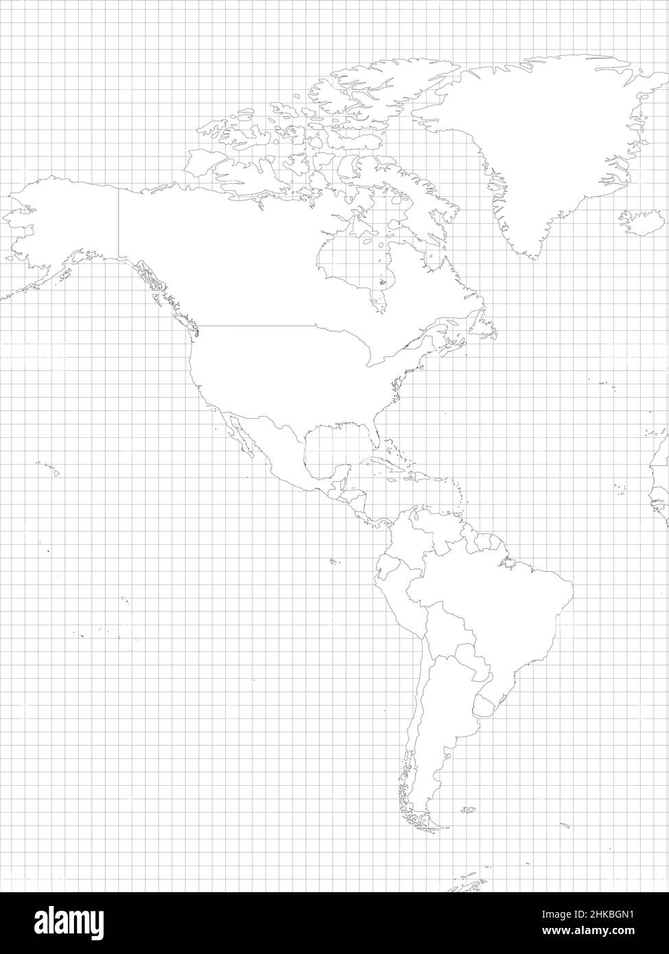 USA Simple Outline Blank Map Stock Vector Image Art Alamy