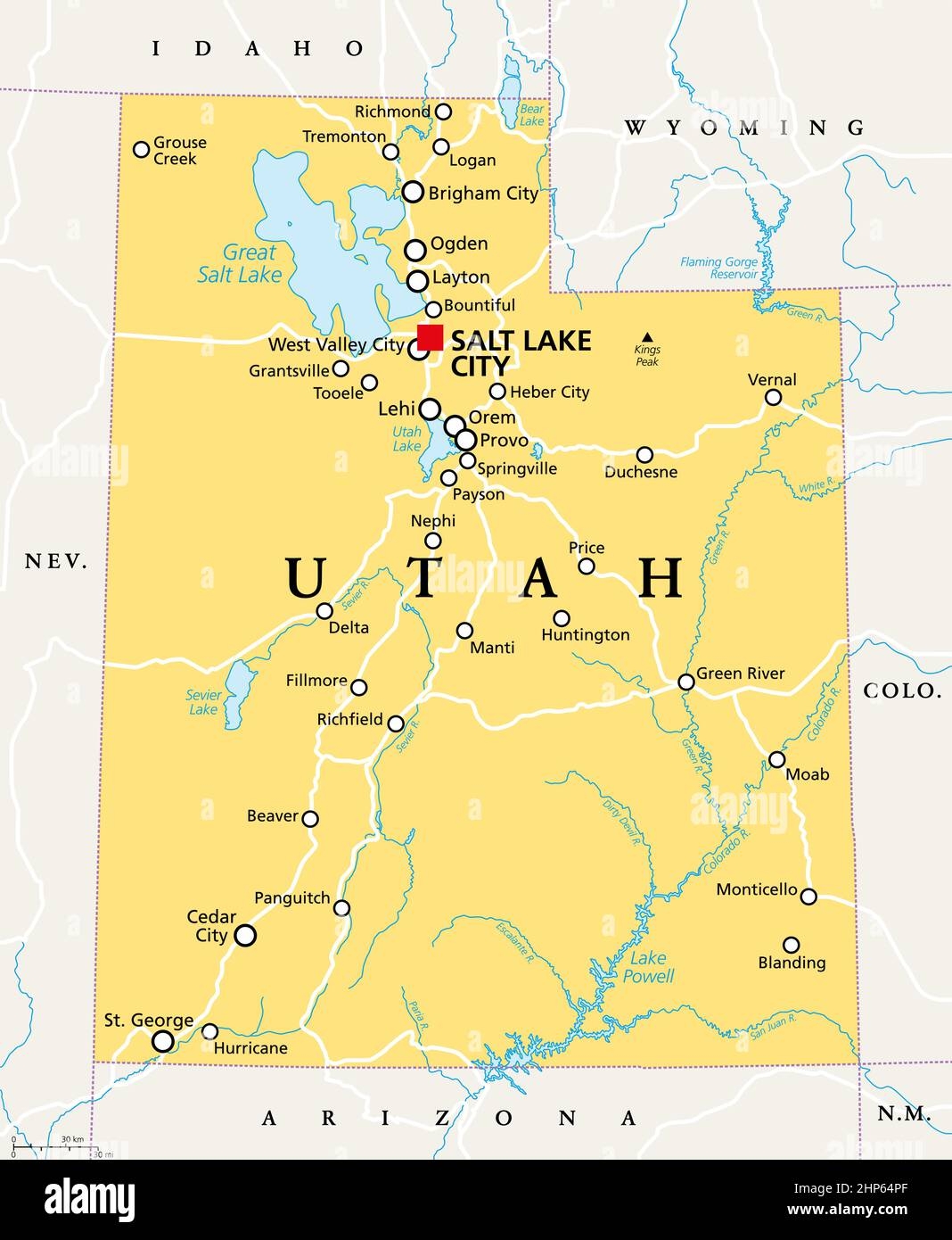 Utah Great Salt Lake Stock Vector Images Alamy