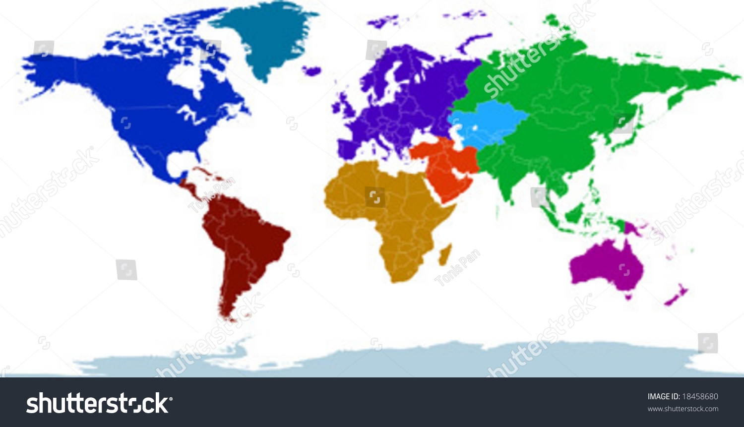 Vector Clip Art Map World All Stock Vector Royalty Free 18458680 Shutterstock