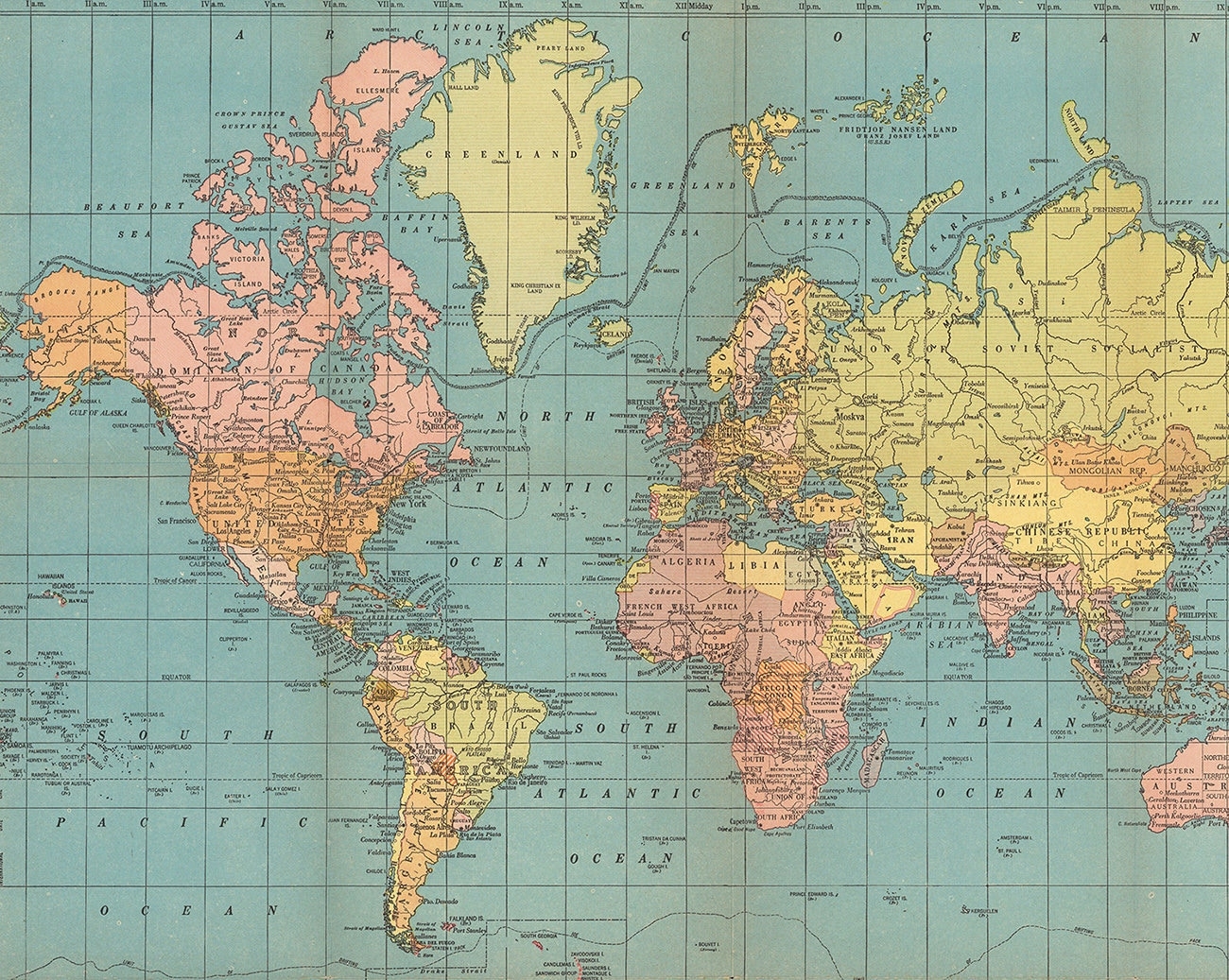 map of the world in 1930 map of the world in 1930