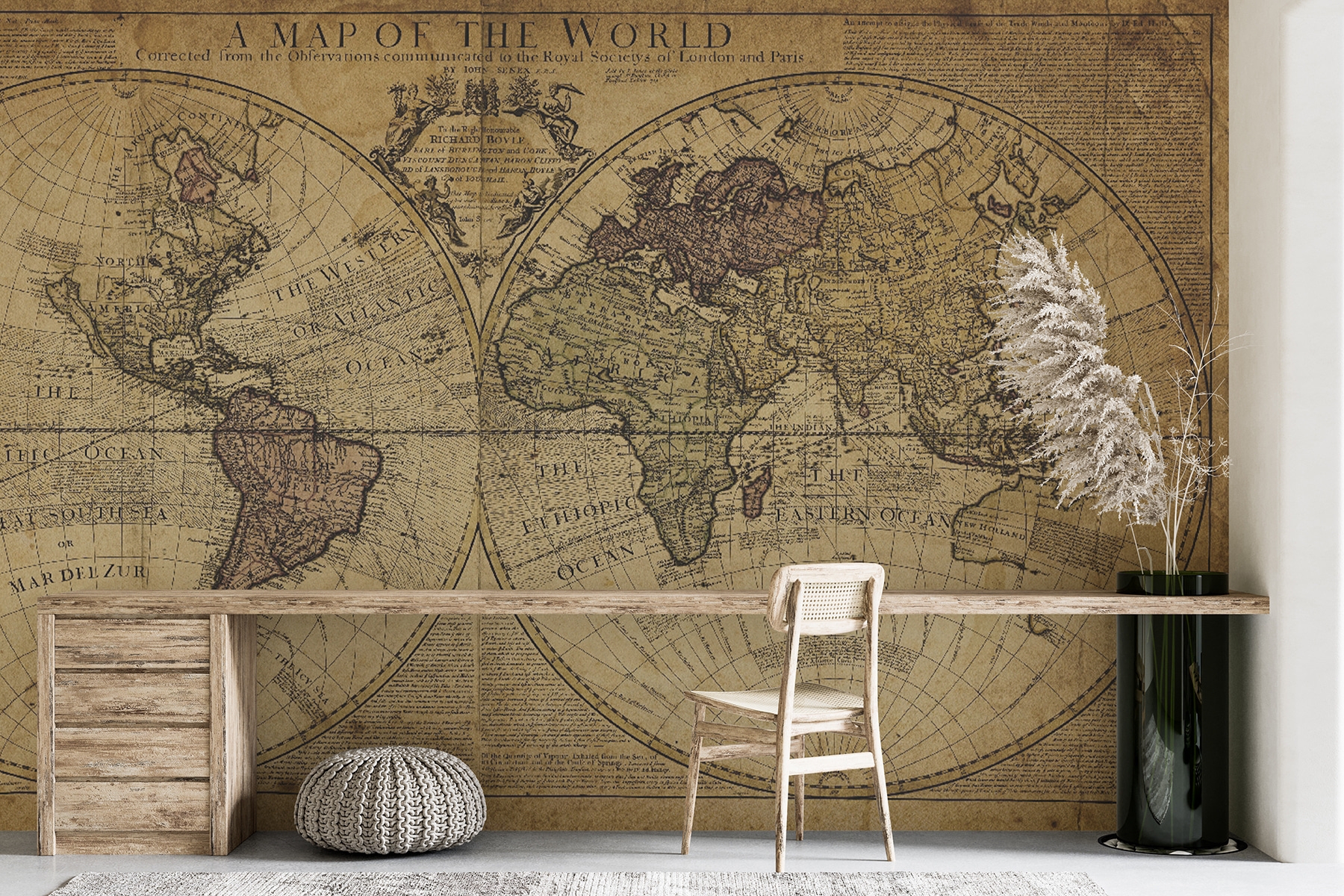 Wall Murals World Map An Antique World Map Nr U18533 Uwalls