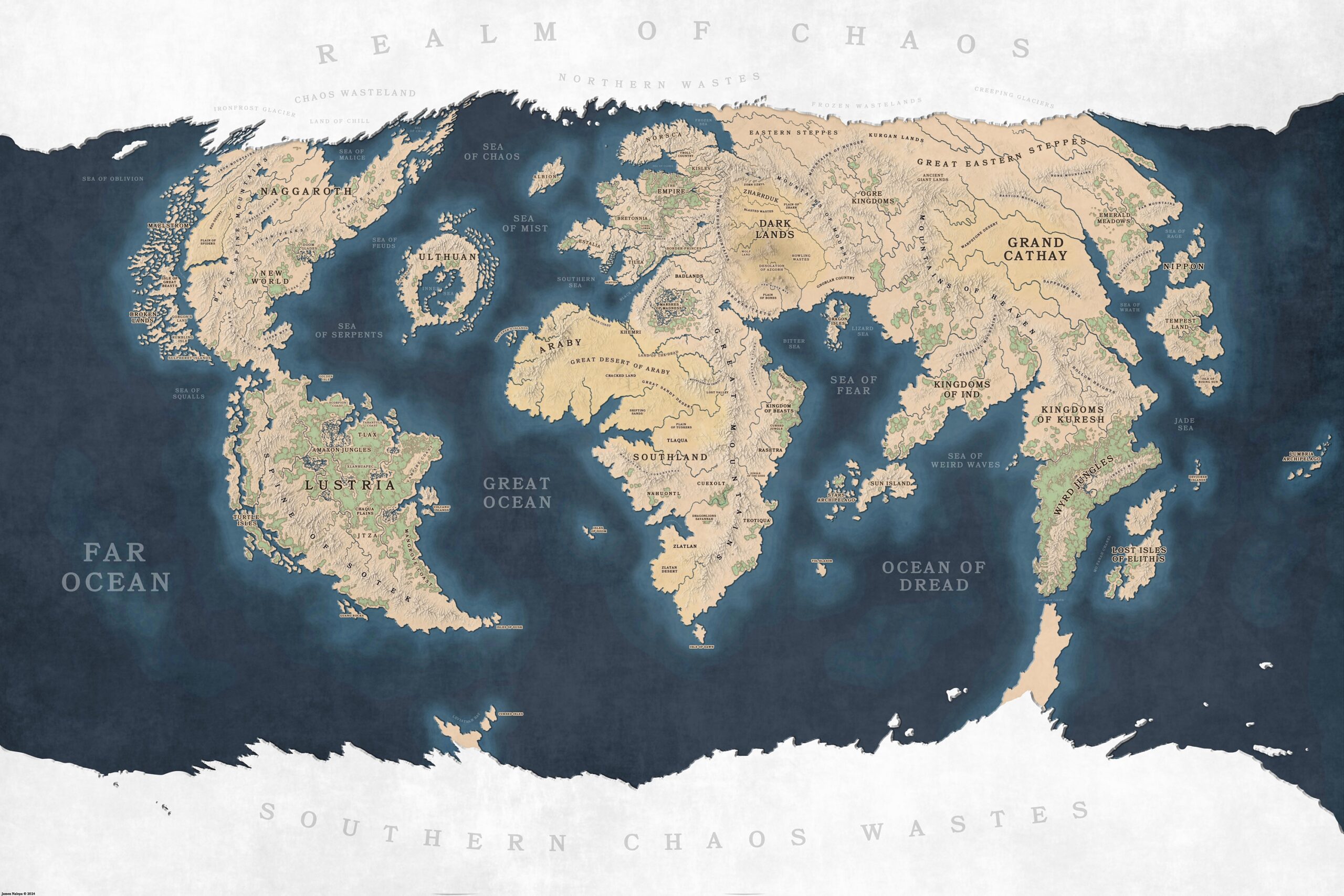 Warhammer Fantasy Map Poster Etsy