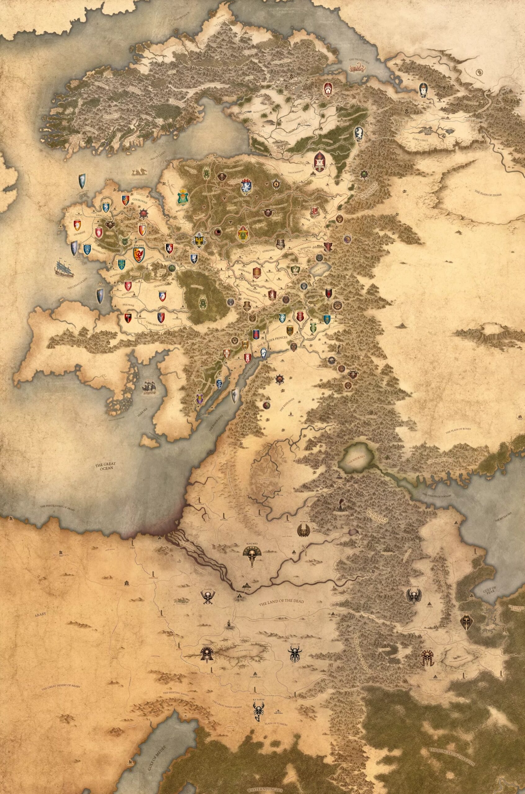 Warhammer The Old World Map Is A Thing Of Beauty Bell Of Lost Souls