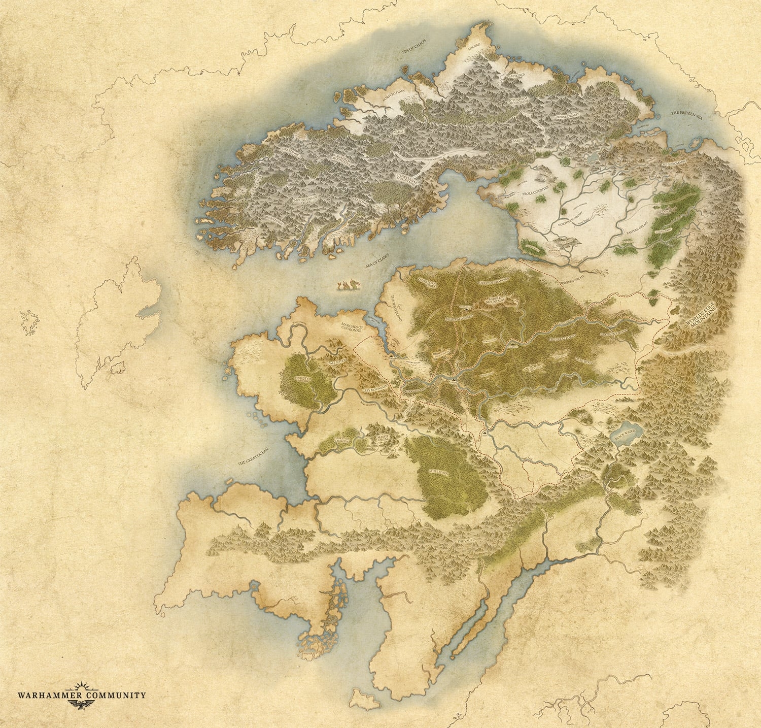 old world map warhammer