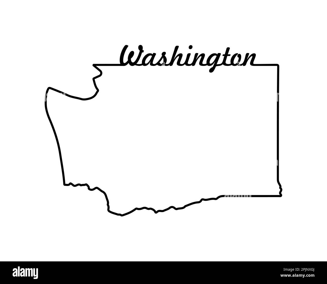 Washington State Map US State Map Washington Outline Symbol Retro Typography Vector Illustration Stock Vector Image Art Alamy
