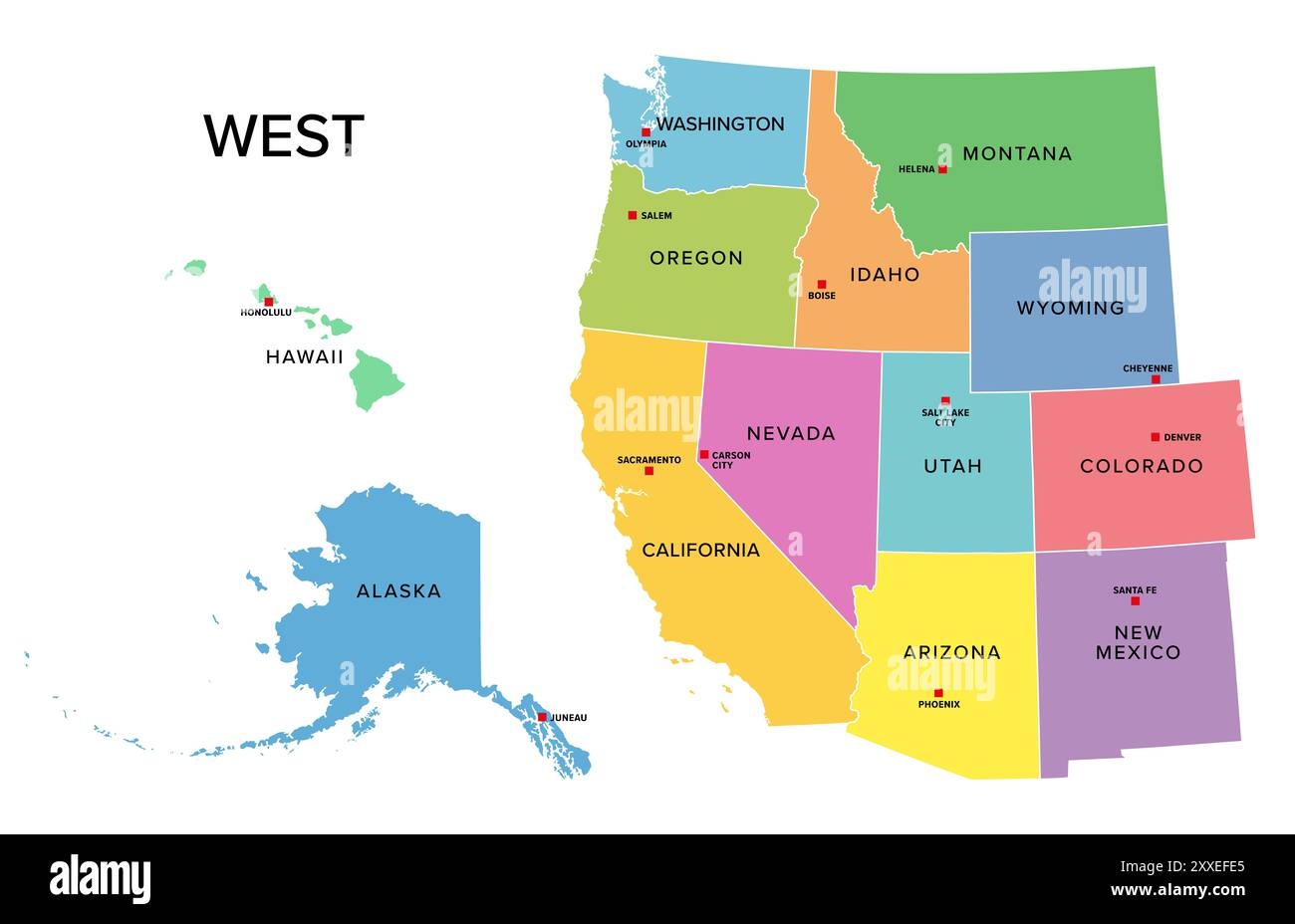 united states west coast map