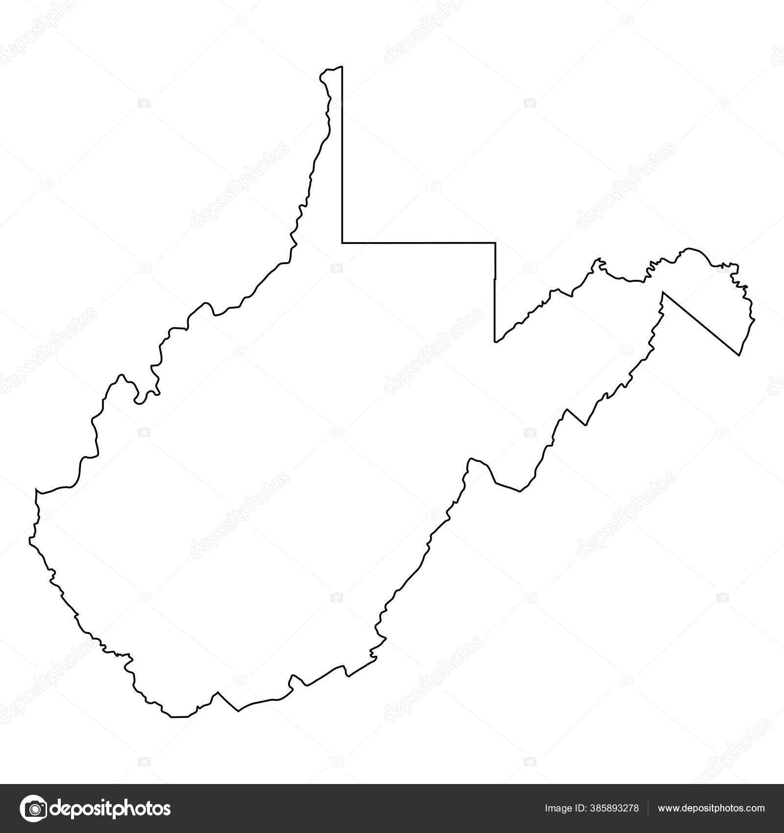 blank map of west virginia