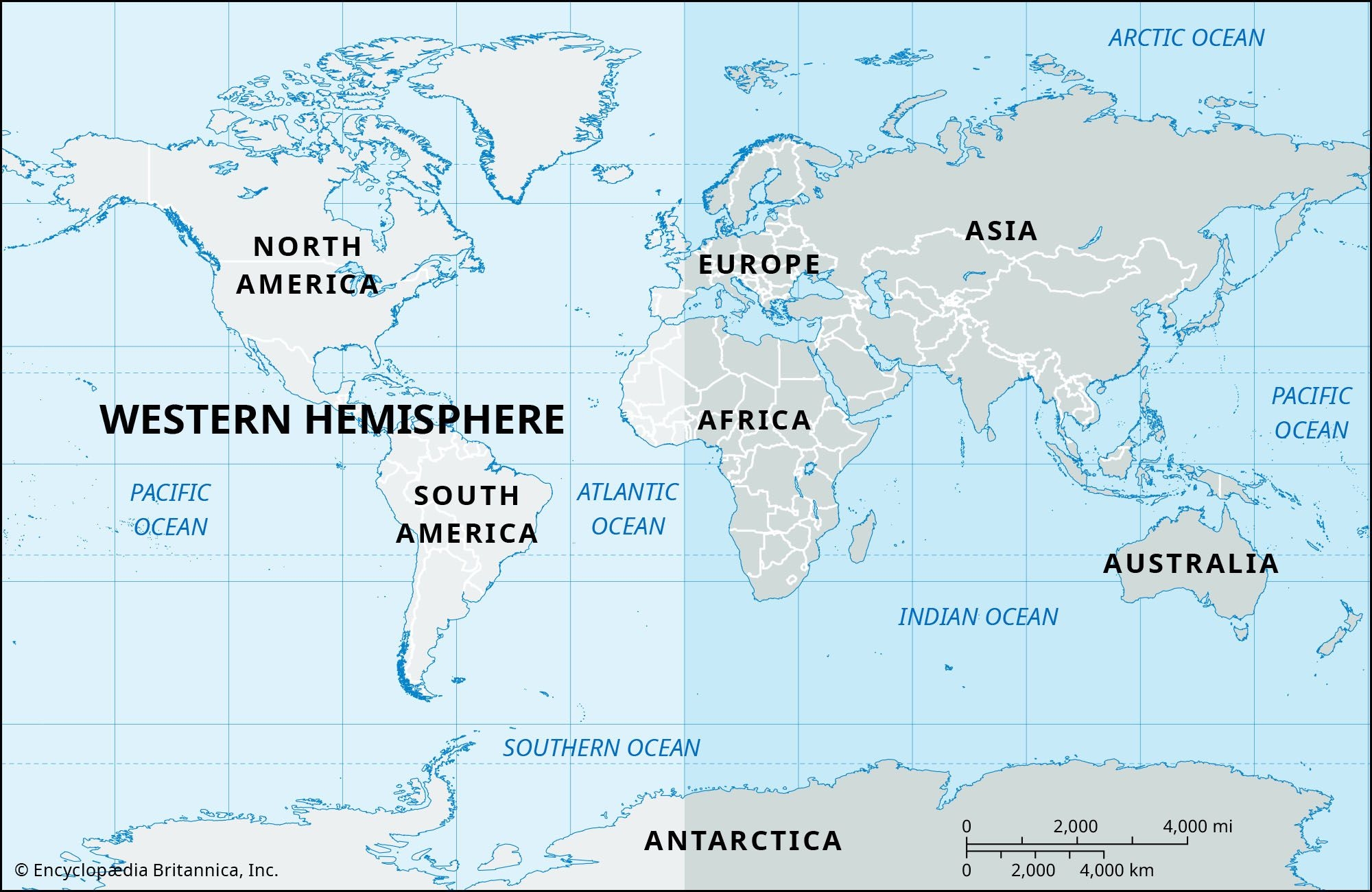 Western Hemisphere Map Definition Facts Britannica