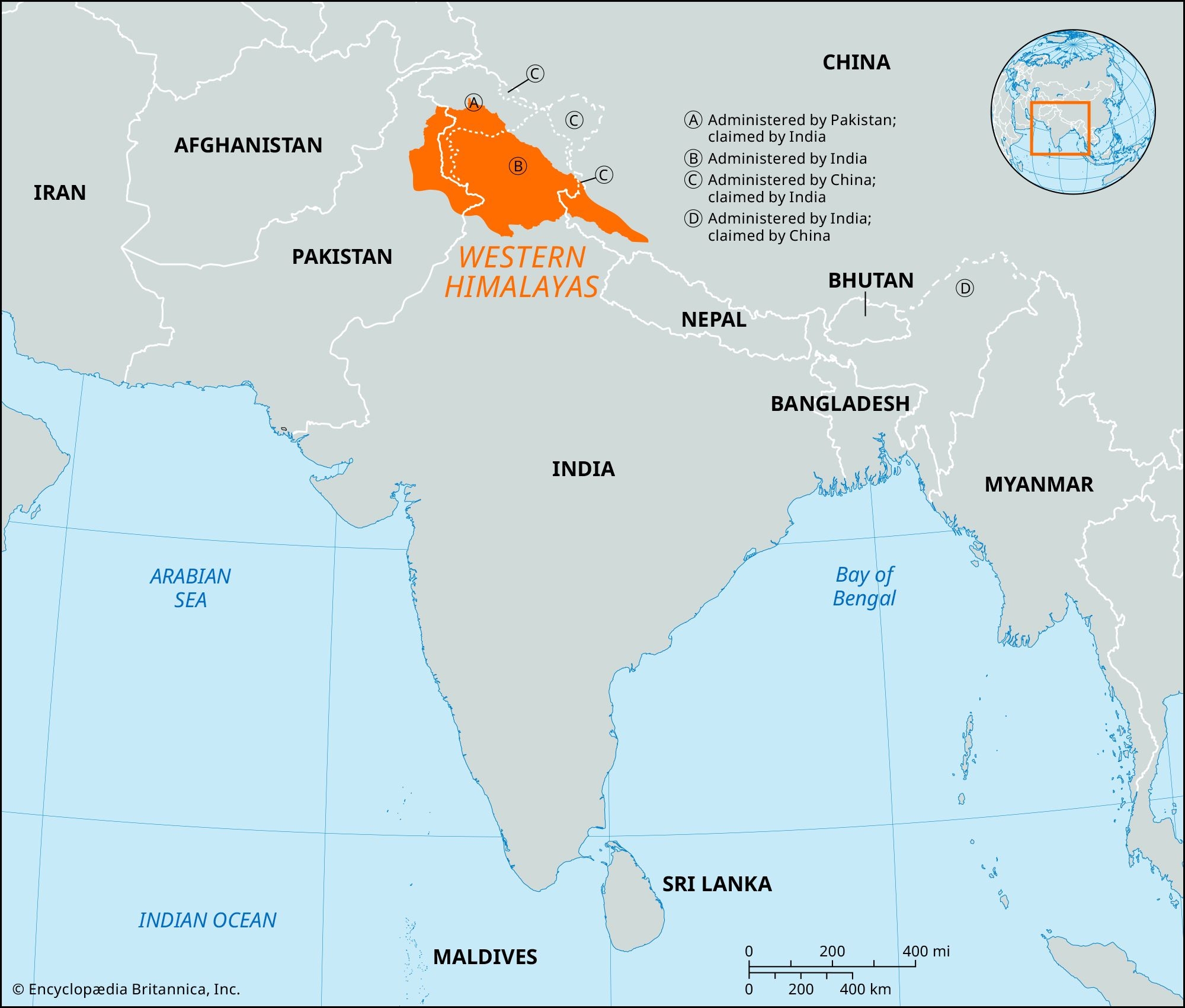 Western Himalayas Map India Facts Britannica