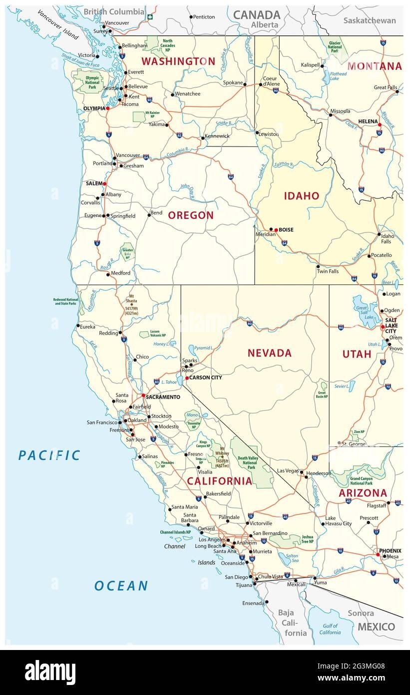 western united states map