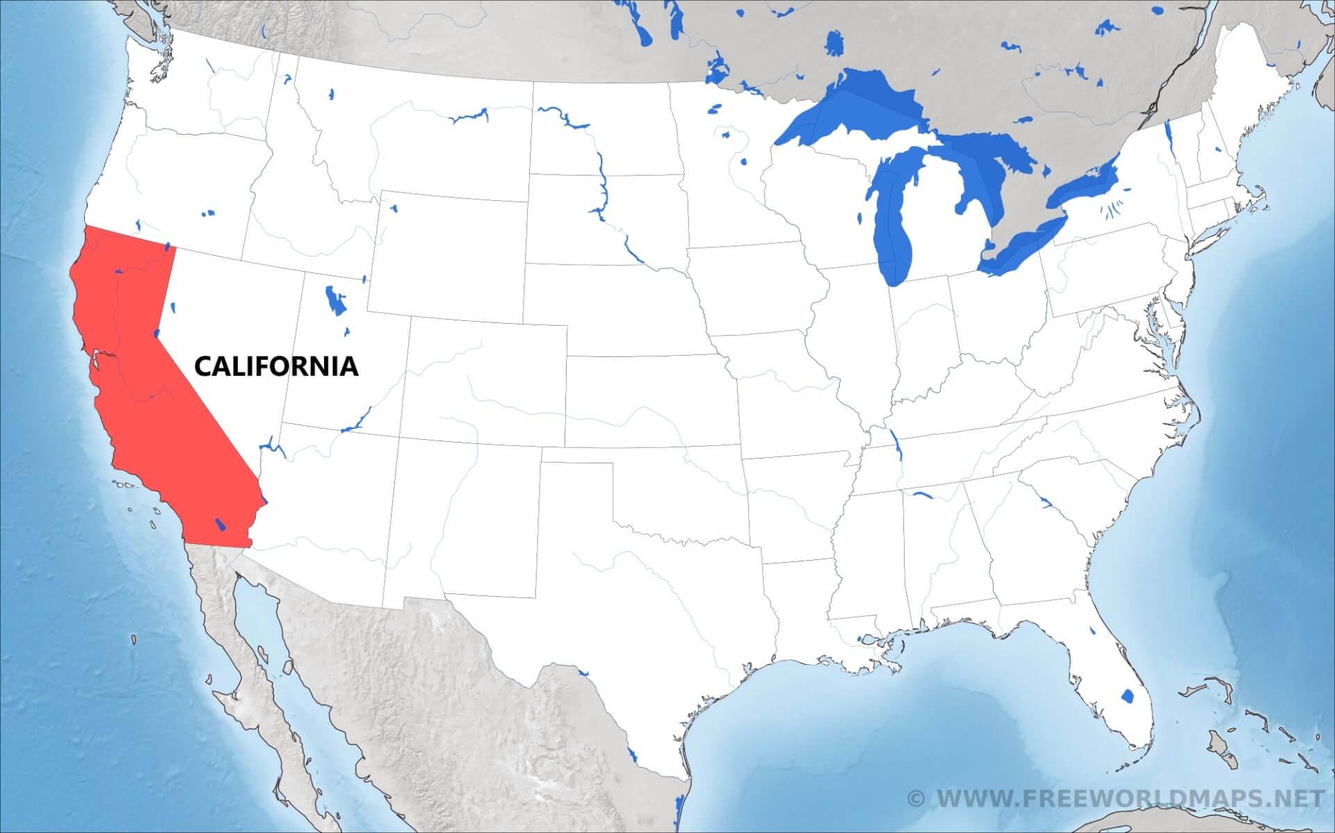 Where Is California Located On The Map 