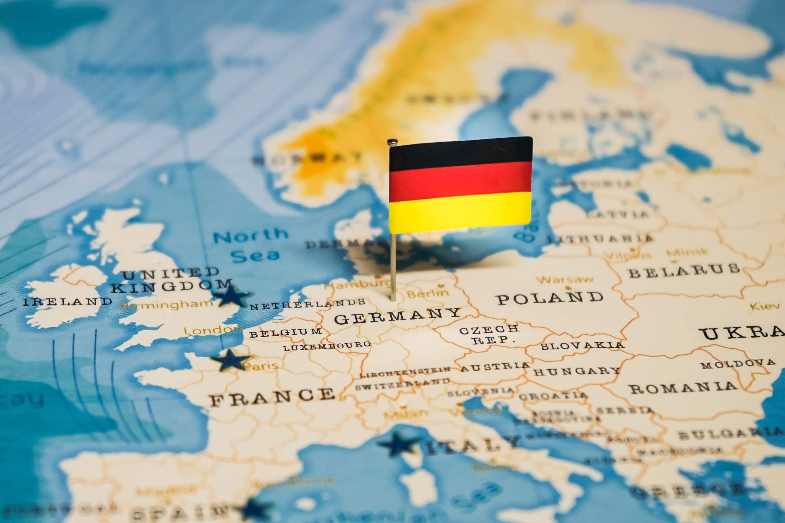 germany on the world map
