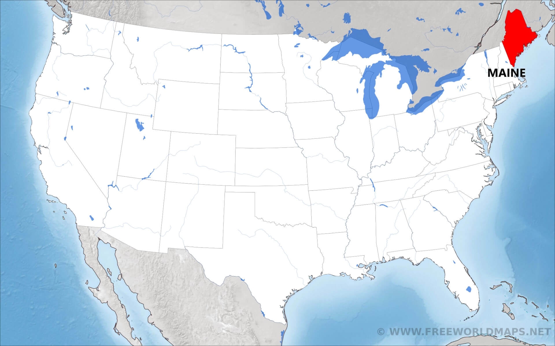 Where Is Maine Located On The Map 