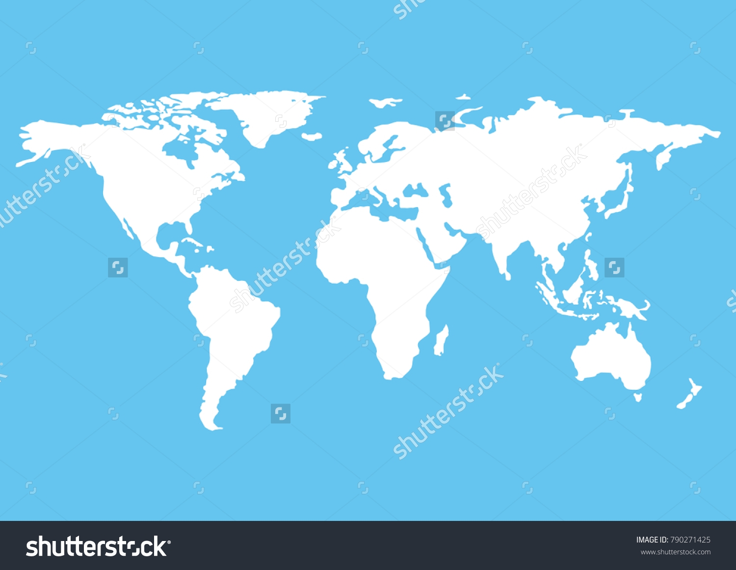 world map white