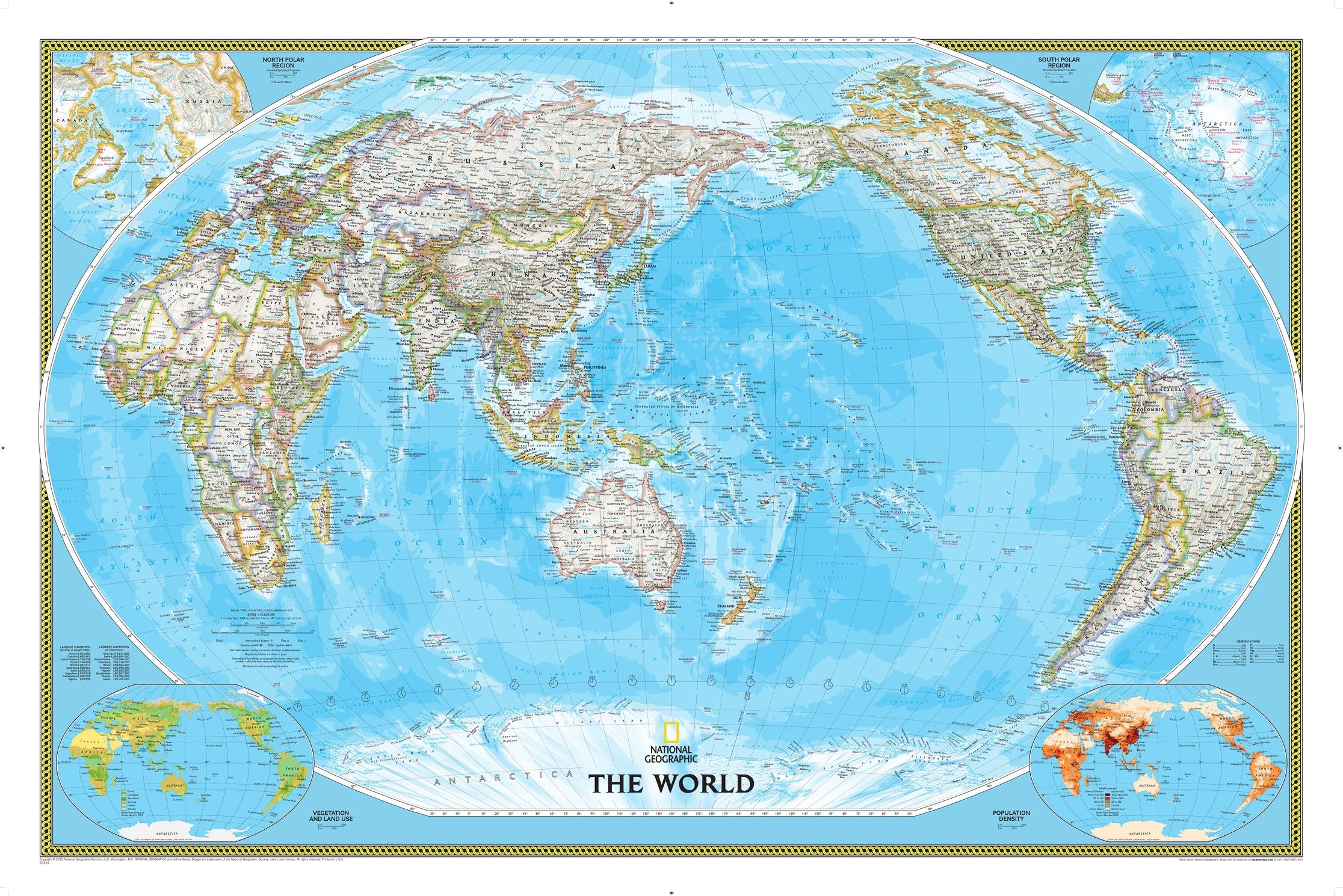 World Classic Pacific Centered Map