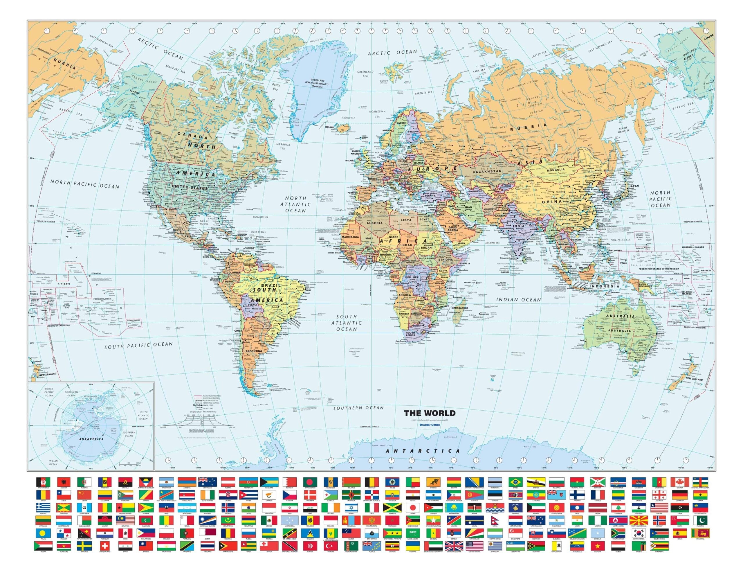 map of world with flags map of world with flags