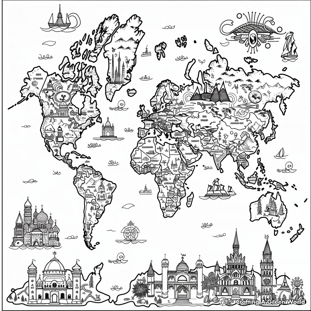 World Coloring Pages Free Printable 