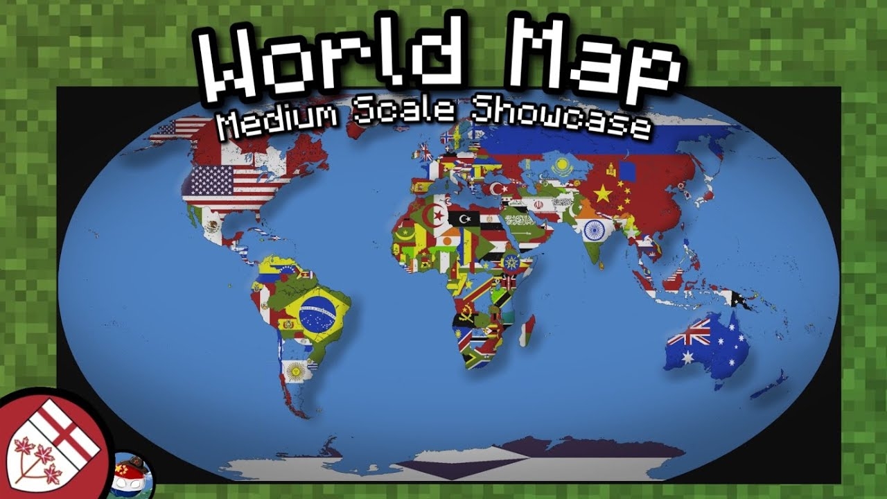 World Flag Map Compilation In Minecraft 3M BLOCKS Medium Scale YouTube