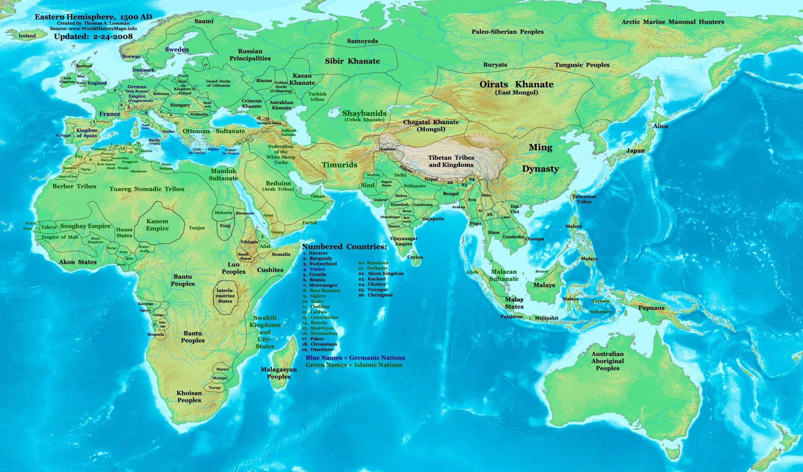 World Map 1500 AD World History Maps