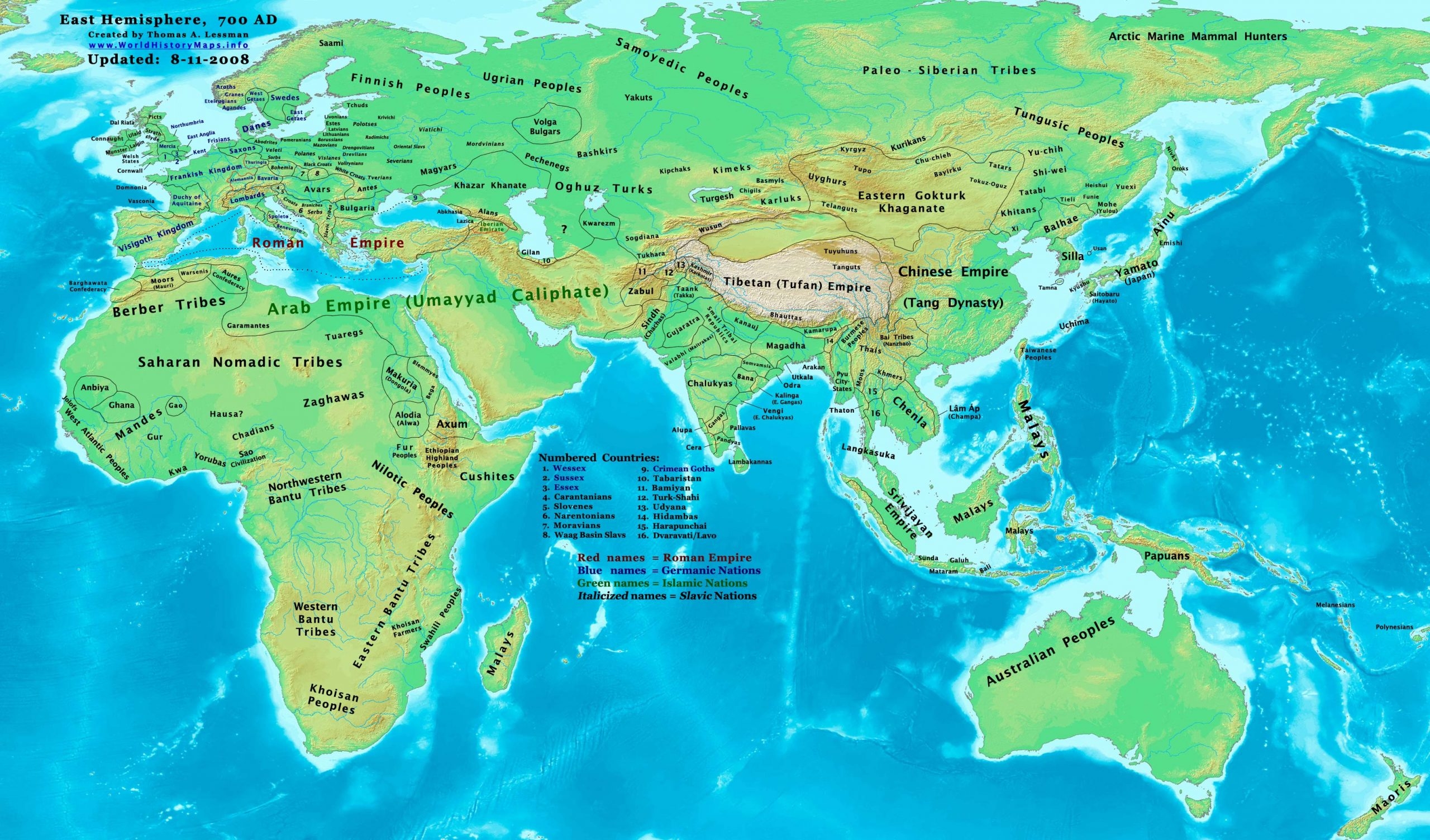 World Map 700 AD World History Maps