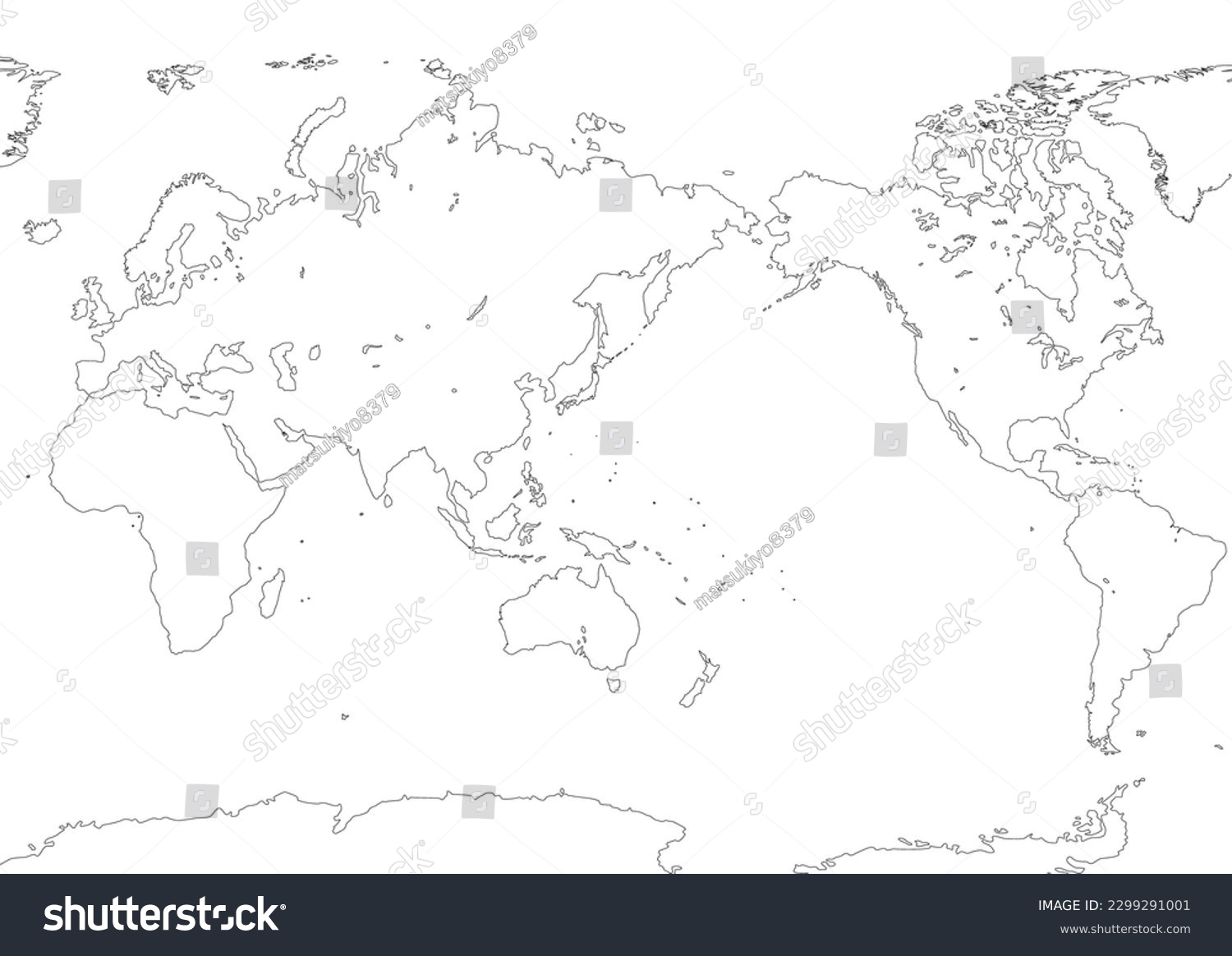 world map blank no borders