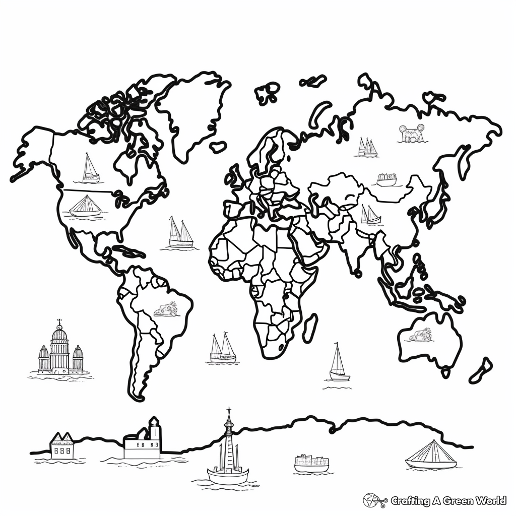 map of the world coloring sheet