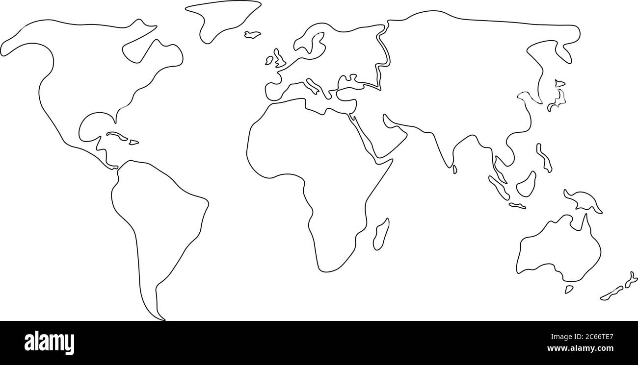 continent map without names