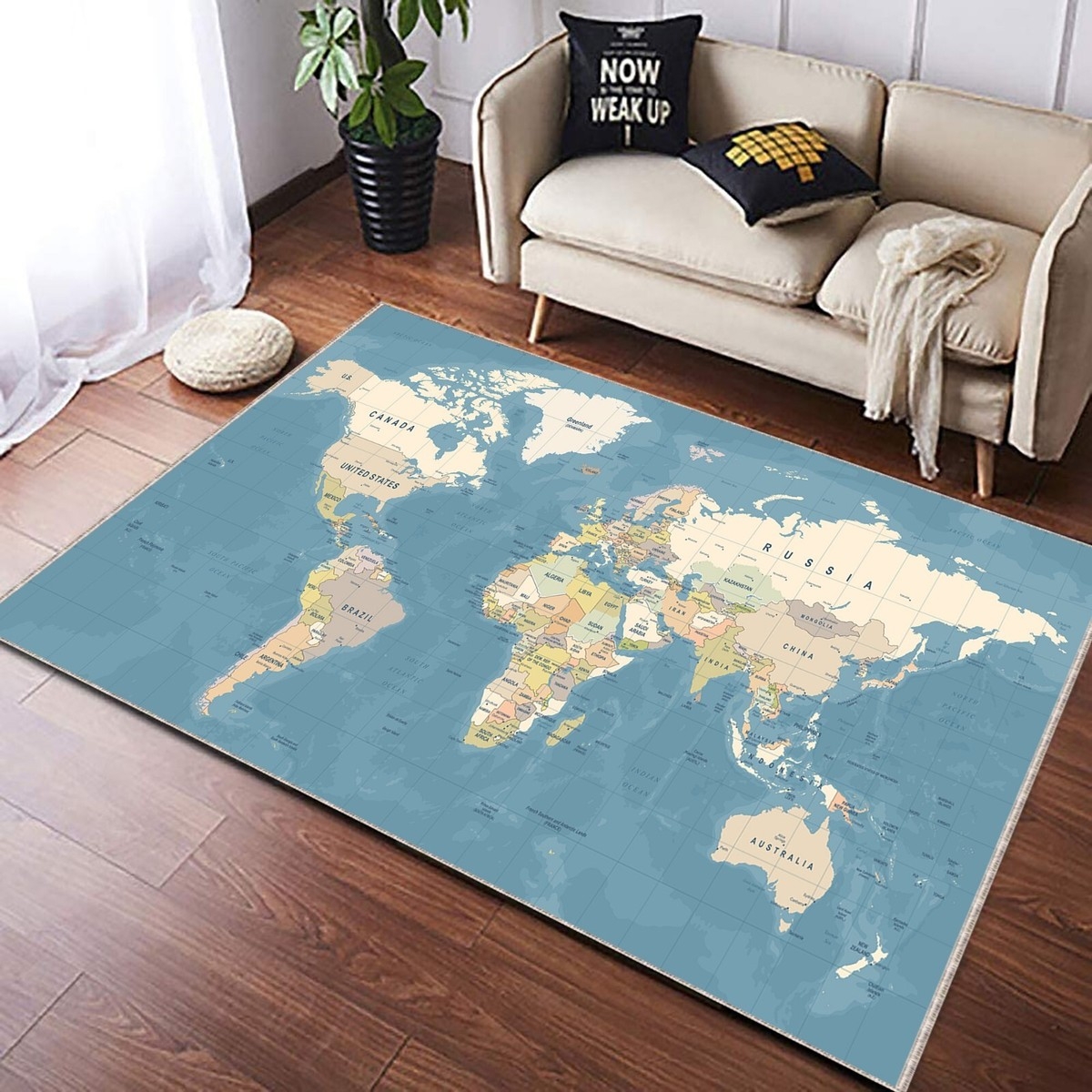 World Map Education Maps Rug Maps Rug World Map Design Pattern Rug Earth EBay