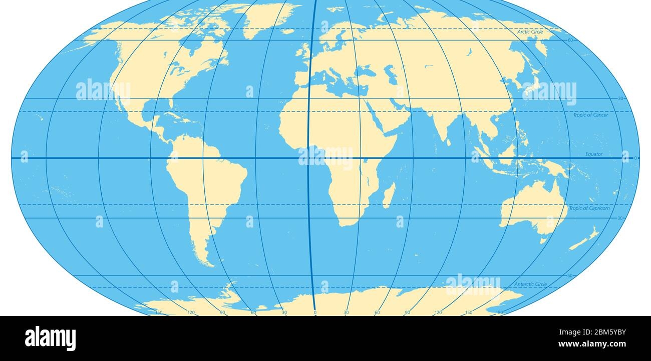 map of the world with equator