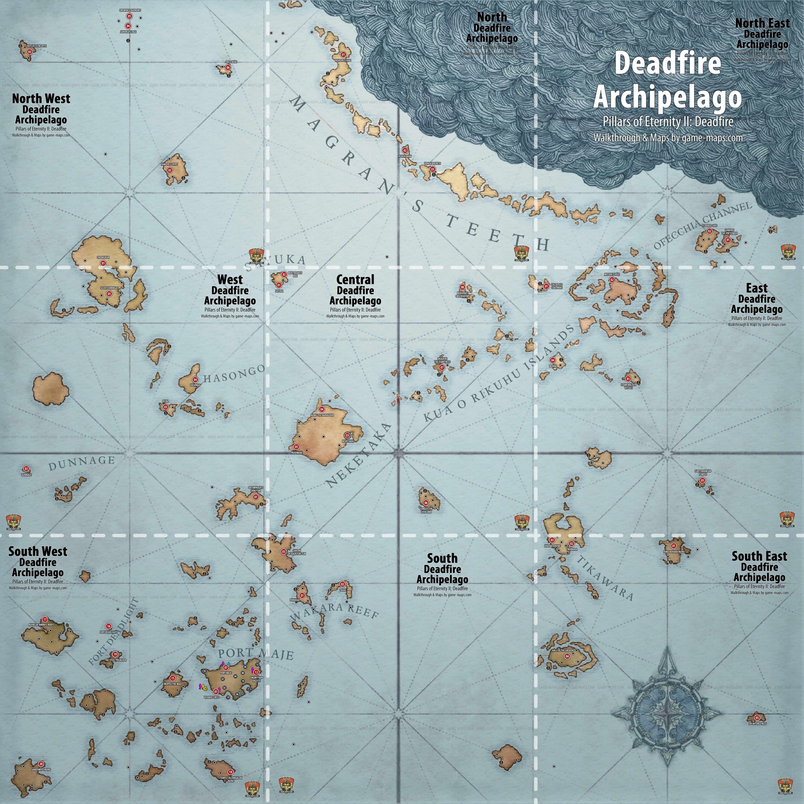 World Map For Pillars Of Eternity II Deadfire Deadfire Archipelago Game maps