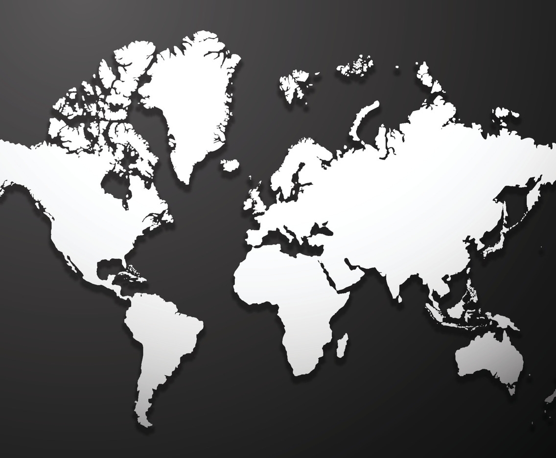 white world map